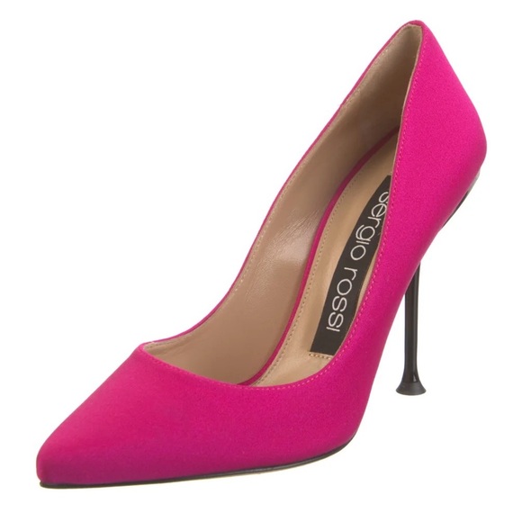Satin Pink Pumps Sz IT 40.5 - Picture 9 of 16